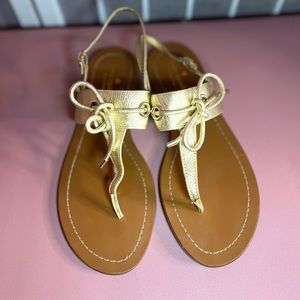 Kate Spade ♠️ Carolina Bow Slingback Metallic Sandals